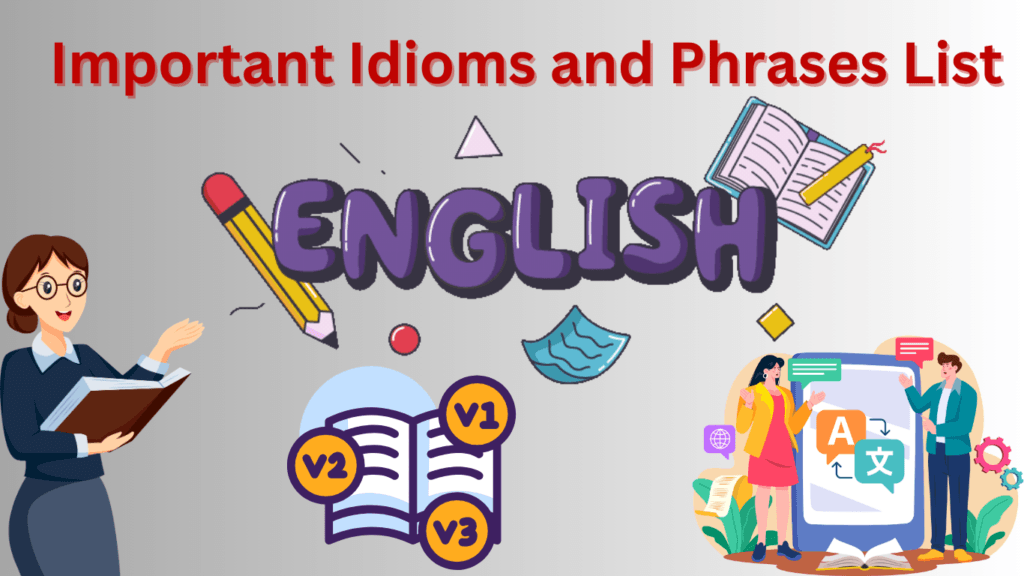 Important Idioms and Phrases List